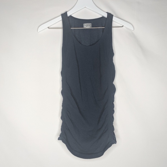 Athleta Tops - Athleta Navy Blue Rusched Athletic Workout Tank